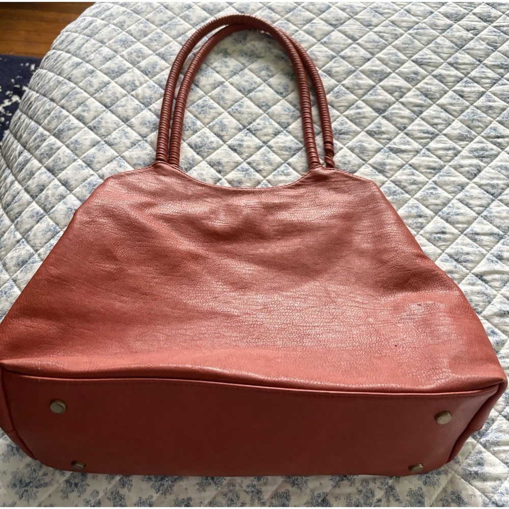 Antik Craft Vegan Leather Purse Numerous Compartments Great Autumn Burnt Orange - Picture 2 of 14